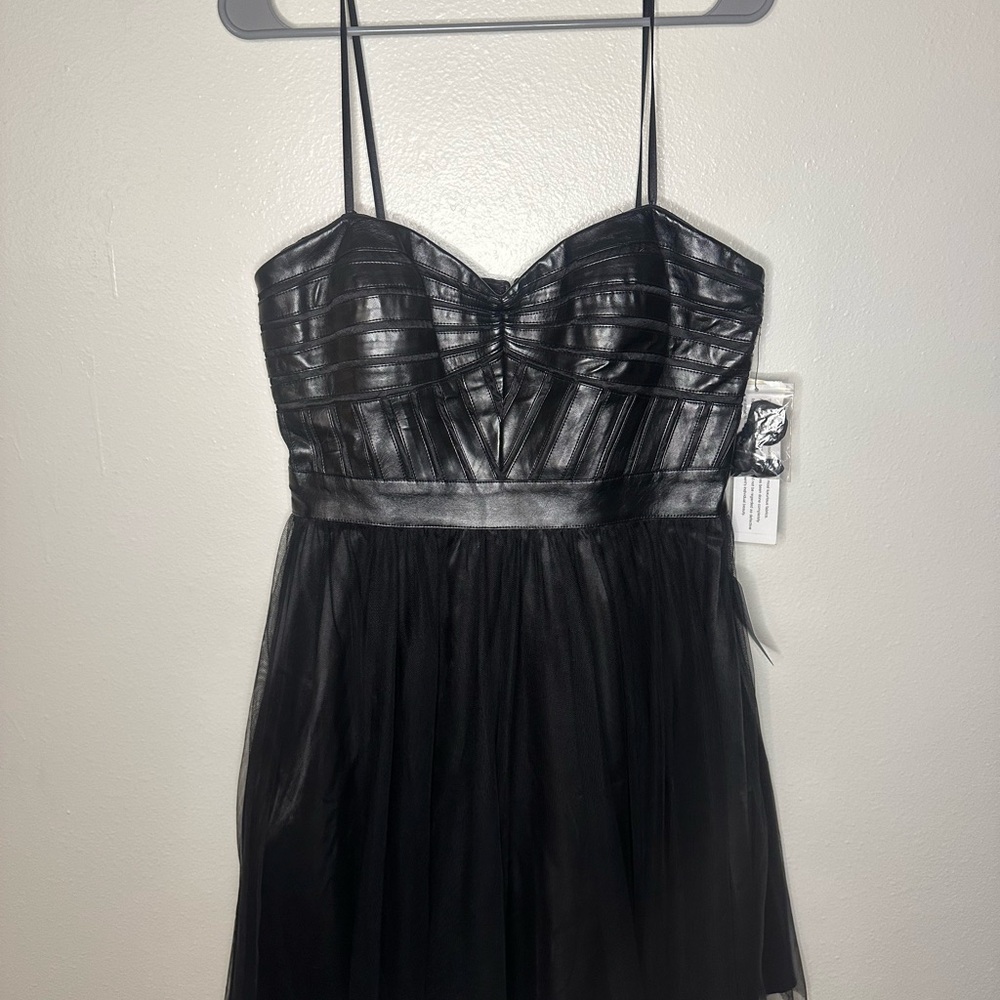 Aidan Mattox Strapless Black Dress